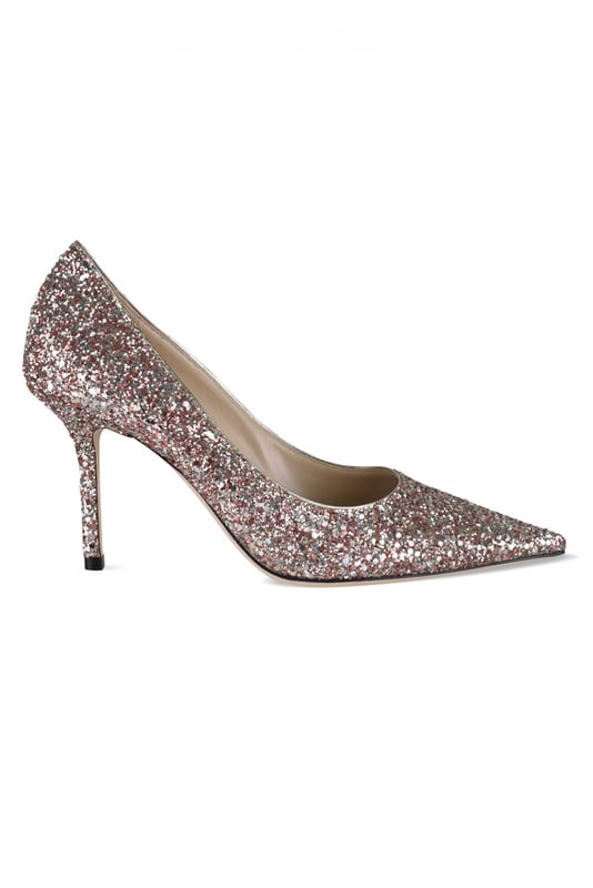 Jimmy Choo Zapatos de tacón Love 85 Rosa Zapatos de tacón Love 85 de Jimmy Choo en tejido grueso de lentejuelas rosas y plateadas.Punta afilada.Tacón de aguja.Forro de piel.Suela de cuero.Altura del tacón 8,5 cm.Made in Italy.