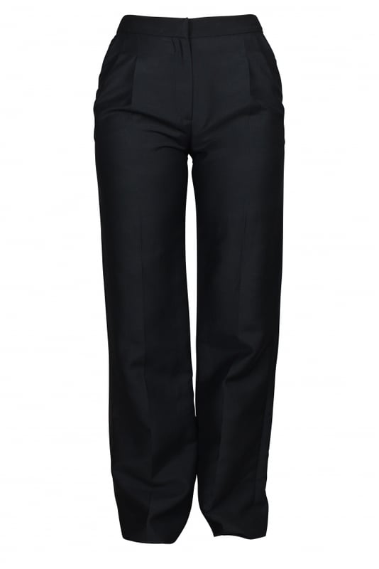 Pantalón plisado Balenciaga negro.Bolsillos laterales y bolsillos traseros con solapa.Cierre de cremallera.60% algodón y 40% rayón.Made in Italy.