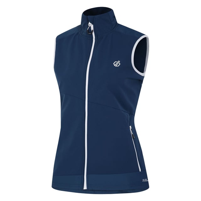 Het Dare 2b Avidly II vest. Het softshell gilet voor dames is gemaakt van stretchstof voor beweeglijkheid. Het heeft een waterafstotende coating en duurzame panelen voor langdurig dragen. Materiaal: 100% polyester. Ref: DWL567ZV7.