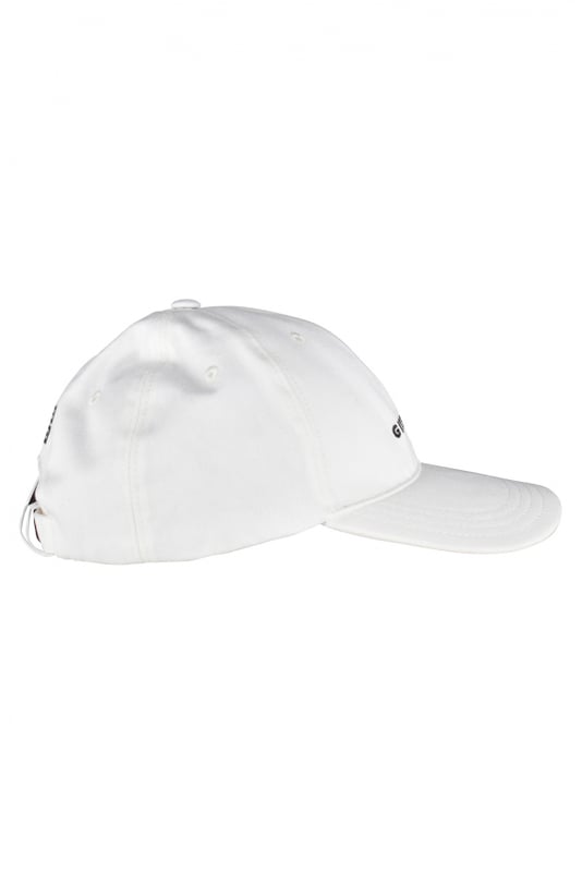 Gorra Givenchy de lona.Color blanco.Logotipo escrito bordado en la parte delantera.Pico curvo.Logotipo bordado en la espalda.Lengüeta con hebilla metálica grabada de Givenchy en la parte trasera.100% algodón.Made in Italy.