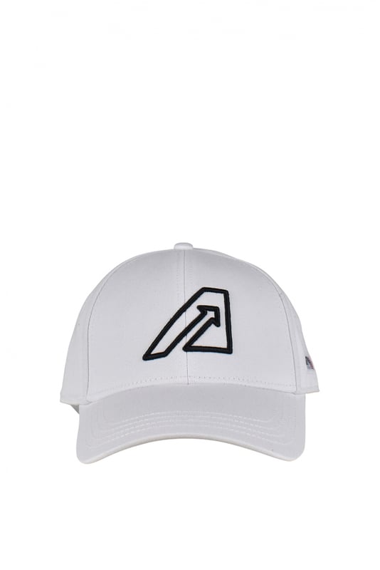 Gorra Autry de algodón blanco.Símbolo de la marca bordado en negro.Parche con logotipo en un lateral.Cierre de velcro en la parte trasera.Ojales bordados en la parte superior.