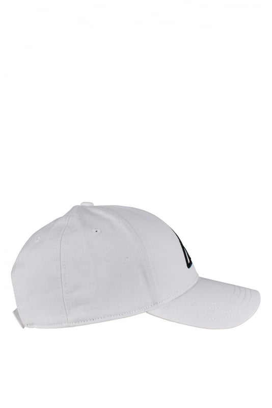 Gorra Autry de algodón blanco.Símbolo de la marca bordado en negro.Parche con logotipo en un lateral.Cierre de velcro en la parte trasera.Ojales bordados en la parte superior.