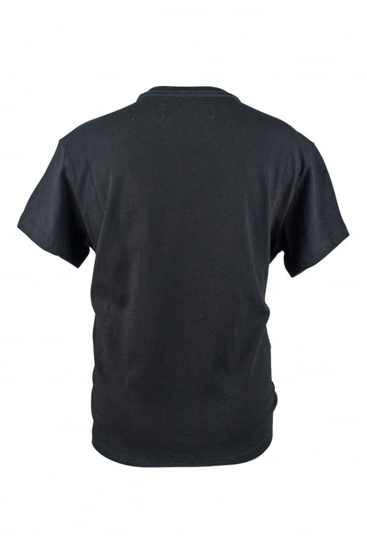 Zwart T-shirt van Amiri-katoen.Regenbooglogoprint.Korte mouwen.Gemaakt in Italië.