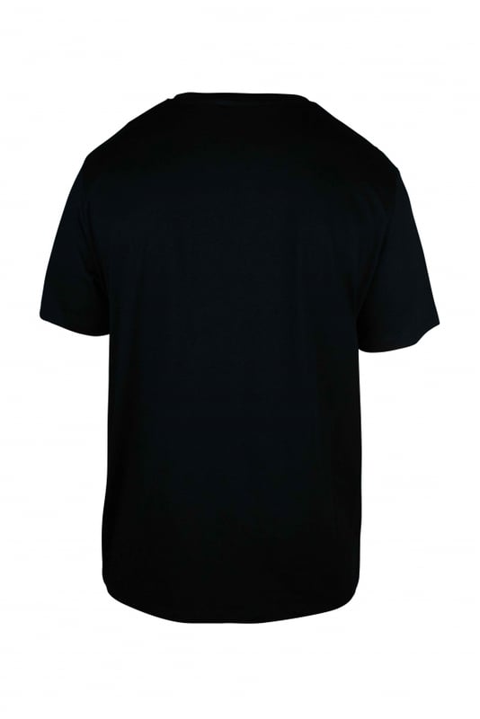 Balmain T-shirt Zwart Oversized zwart T-shirt van Balmain.Getextureerd logo op de voorkant met witte details.Korte mouwen. Ronde kraag.100% katoen.Gemaakt in Italië.