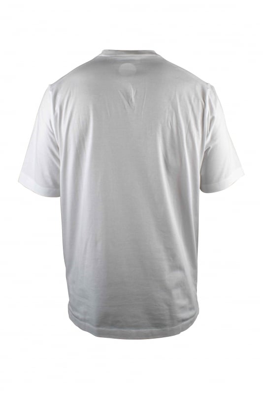 Camiseta blanca con logo Dsquared2 en rosa intenso.Estampado gráfico de palmera negra.Cuello redondo.Manga corta.Dobladillo recto.100% algodón.Made in Italy.
