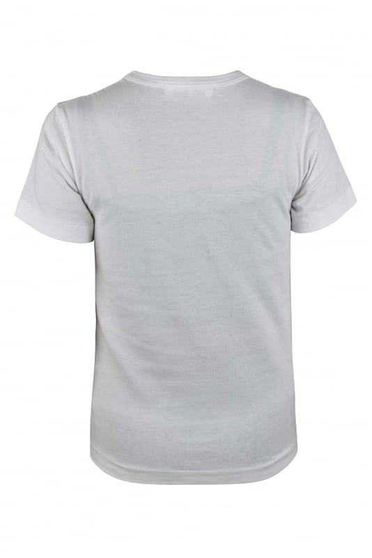 Comme des Garçons T-shirt van wit katoen.Iconische camouflage-hartprint op de onderkant.Rood hart-logopatch op de borst.Ronde kraag.Korte mouwen.