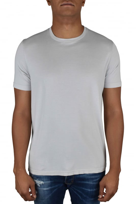 Camiseta Loro Piana de algodón beige.Cuello redondo.Mangas cortas. Made in Italy.
