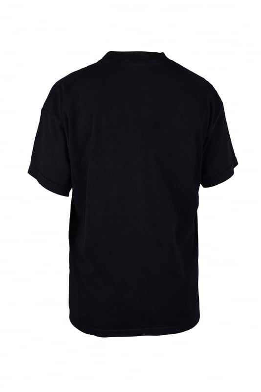 Camiseta negra de Balenciaga.Logotipo  BB  y  be different  impresos en blanco en la parte delantera.Manga corta.Cuello redondo.100% algodón.