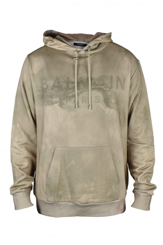Sudadera de color beige de Balmain.Logotipo estampado en la parte delantera.Mangas largas.Capucha con cordón.Puños de canalé.Bolsillo canguro.100% algodón.Made in Italy.