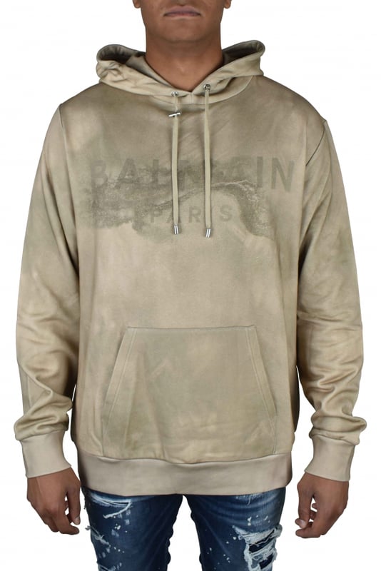 Sudadera de color beige de Balmain.Logotipo estampado en la parte delantera.Mangas largas.Capucha con cordón.Puños de canalé.Bolsillo canguro.100% algodón.Made in Italy.