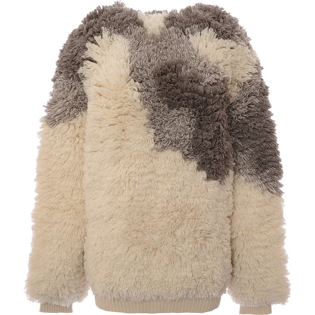 100% Wool. Raey uses a textured knit to craft this cream cashmere-blend jumper, shaped with a ribbed crew neck and relaxed long sleeves
Â 
Fit: Oversize
