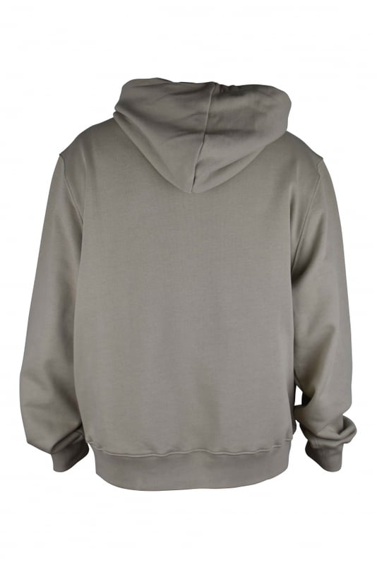 Sudadera con capucha Amiri de algodón beige.Logotipo blanco impreso en el centro.Bolsillo canguro.Bordes acanalados.Made in Italy.