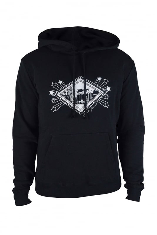 Sudadera negra con capucha y cordones de Saint Laurent.Mangas largas, puños y cintura elásticos.Logotipo blanco detallado y bolsillo en la parte delantera.100% algodón.Made in France.