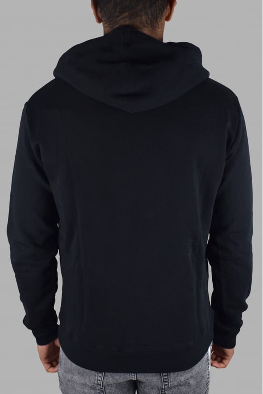 Sudadera negra con capucha y cordones de Saint Laurent.Mangas largas, puños y cintura elásticos.Logotipo blanco detallado y bolsillo en la parte delantera.100% algodón.Made in France.