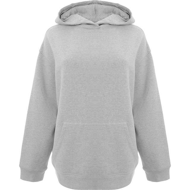 49% recycled polyester, 29% recycled cotton, 21% organic cotton, 1% other recycled fibres. Raeyâ€™s hoodie is made from fleeceback recycled cotton-blend jersey to a relaxed silhouette with dropped shoulders and a kangaroo pocket