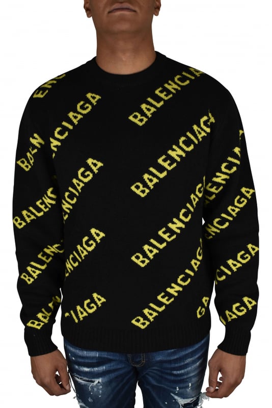 Logo Balenciaga Pullover Strick Balenciaga Pullover Aus Strick Mit