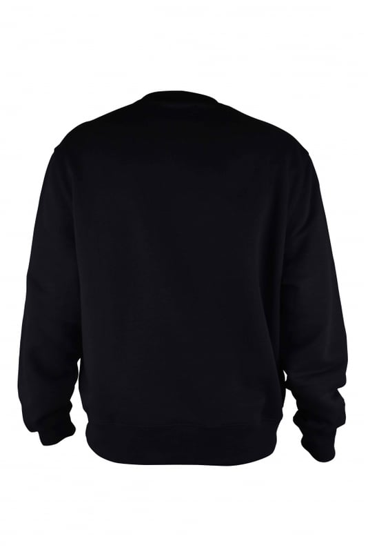 Sudadera Amiri de algodón negro.Logotipo azul turquesa estampado en el centro.Estampado gráfico de flores blancas en el centro.Cuello redondo.Bordes acanalados.Made in Italy.