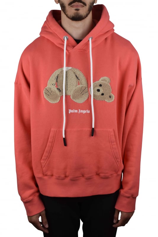 Sudadera con capucha de algodón coral de Palm Angels.Oso Teddy con la firma en relieve.Logotipo Palm Angels blanco en la parte delantera.Capucha con cordón.Bolsillo canguro.Bordes acanalados.Made in Italy.