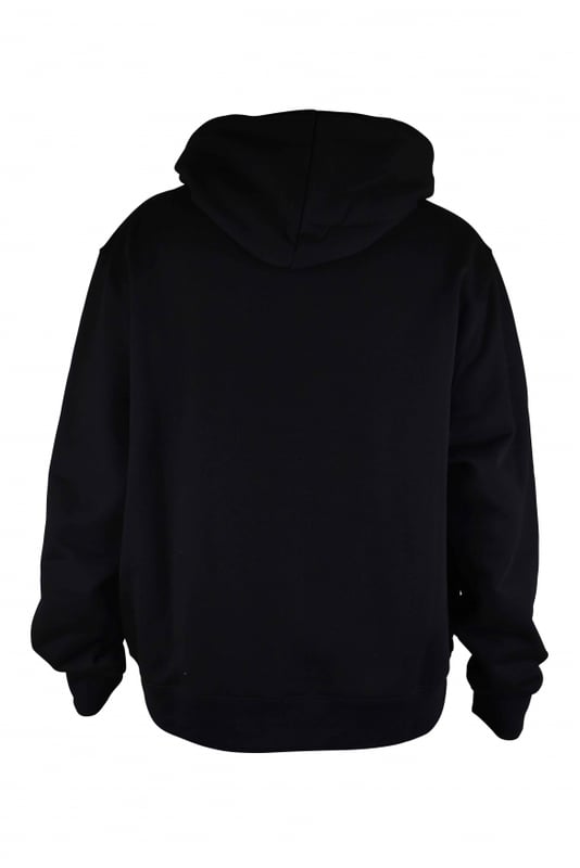 Sudadera con capucha Amiri de algodón negro.Estampado gráfico de un unicornio y nubes en la parte delantera.Logotipo azul estampado en el diseño.Bolsillo canguro.Bordes acanalados.Made in Italy.
