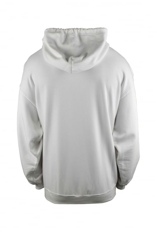Sudadera con capucha Balenciaga de algodón blanco.  Capucha con cordón.Logotipo negro estampado en la parte delantera.Bordes de canalé.Bolsillo canguro.Mangas largas. Corte oversize.