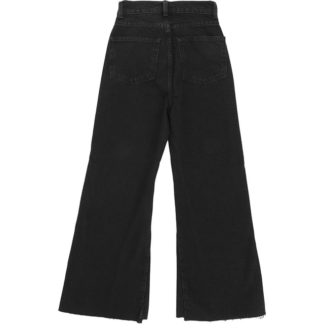 87% organic cotton, 13% recycled cotton. Raey's more eco-conscious practices manifest in the construction of these faded blue Insert flare wide-leg jeans, crafted from organic denim with elements of recycled cotton.