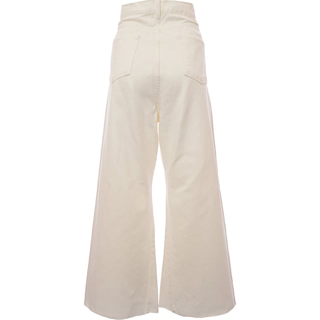 87% organic cotton, 13% recycled cotton. Raey's more eco-conscious practices manifest in the construction of these faded blue Insert flare wide-leg jeans, crafted from organic denim with elements of recycled cotton.