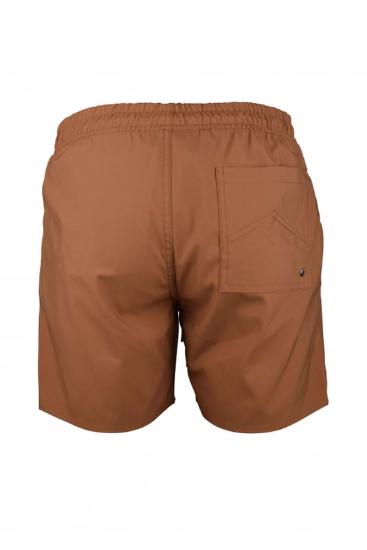 Bañador de nailon marrón Rhude.Logotipo marrón oscuro estampado en la parte delantera.Cintura elástica con cordones amarillos.Bolsillos laterales.Bolsillo trasero.