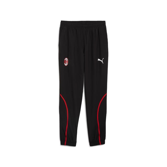 PRODUCT STORY: Show your Rossoneri pride with these official AC Milan pre-match woven pants. Constructed for comfort, these slim-fitting pants move with you while dryCELL tech wicks sweat and keeps you comfortable. Zipped pockets keep essentials secure as you focus on the match ahead. Forza Milan! FEATURES & BENEFITS: dryCELL: Performance technology designed to wick moisture from the body and keepyou free of sweat during exercise; Made with at least 50% recycled materials. DETAILS: Slim fit; 80 gsm, Plain weave; Medium rise; Zipped pockets; Official team branding.  Our model is 185 cm tall and is wearing size M UK.