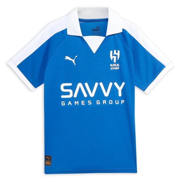 PRODUCT STORY: Show your love for Al Hilal Saudi F.C. in this anniversary jersey. It features our moisture-wicking dryCELL tech to keep you cool and comfortable. FEATURES & BENEFITS: dryCELL: Performance technology designed to wick moisture from the body and keep you free of sweat during exercise. DETAILS: Regular fit; Double face jacquard material; V-neck; Short sleeves; Official team branding details.
