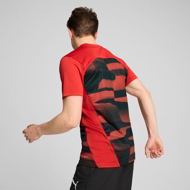 PRODUCT STORY: Feel like one of the team in this official AC Milan pre-match jersey. dryCELL tech wicks away sweat while the iconic Rossoneri crest on the chest lets you represent the team with pride. Forza Milan! FEATURES & BENEFITS: dryCELL: Performance technology designed to wick moisture from the body and keepyou free of sweat during exercise; Made with 100% recycled material excluding trims & decorations. DETAILS: Slim fit; 145 gsm, Jersey; Crew neck; Short sleeves; Official team branding.  Our model is 185 cm tall and is wearing size M UK.