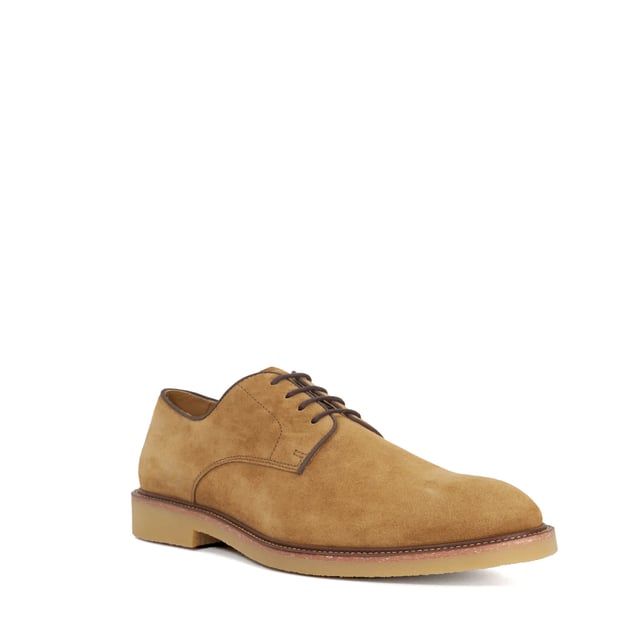 Dune Mens Banford - Suede Gibson Lace Up Shoes It's all in the detail with our hybrid suede Banford profile. Resting on a comfortable lightweight sole, this lace-up Gibson features exposed stitching along a contrasting trim, and a herringbone collar. The ultimate smart/casual choice.