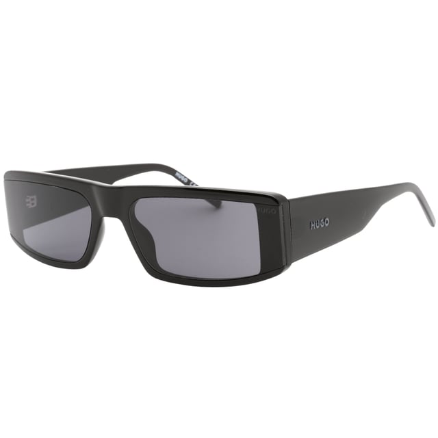 Hugo Boss Black Sunglasses, Lens Width = 99mm, Nose Bridge Width =18mm, Arm Length = 135mm, Sunglasses, Sunglasses Case, Cleaning Cloth and Care Instructions all Included, 100% Protection Against UVA & UVB Sunlight and Conform to British Standard EN 1836:2005, Black Sunglasses, 100% Plastic