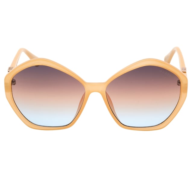 Guess Beige Sunglasses, Lens Width = 58mm, Nose Bridge Width = 14mm, Arm Length = 140mm, Sunglasses, Sunglasses Case, Cleaning Cloth and Care Instructions all Included, 100% Protection Against UVA & UVB Sunlight and Conform to British Standard EN 1836:2005, Beige Sunglasses, 100% Plastic