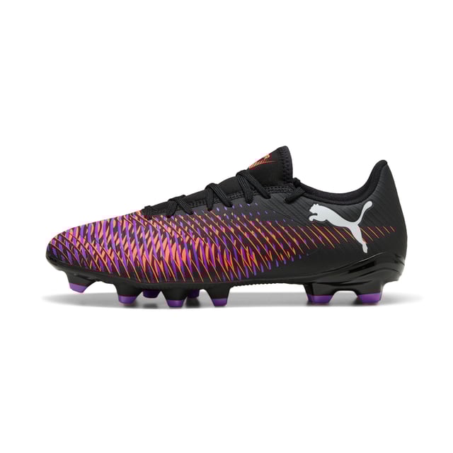PUMA Unisex FUTURE 8 PLAY FG/AG Football Boots PRODUCT STORY: Playmakers, unleash your creativity on the pitch with the FUTURE 8 PLAY. A lightweight synthetic upper, a four-way stretch yarn and a slip-on tongue provide comfort and support, while the innovative stud design offers 360-degree agility. Emboss lines enhance ball control, making every move count. FEATURES & BENEFITS: Made with at least 20% recycled materials. DETAILS: Lightweight synthetic upper; Innovative stud design enables 360-degree agility and freedom of movement on firm ground and artificial grass; Emboss lines on the forefoot provide enhanced ball control; Four-way stretch yarn and slip-on tongue for comfort, support, and durability; FG/AG: Suitable for use on both firm natural surfaces and artificial grass (4G); Regular to wide fit.