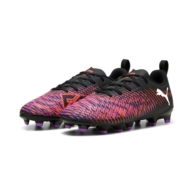 PRODUCT STORY: Playmakers, unleash your creativity on the pitch with the FUTURE 8 PLAY. With a soft, lightweight upper, innovative stud design for 360-degree agility, and GripControl technology for superior ball control, these shoes offer regular to wide fit and the option to play with or without laces. Perfect for quick pivots and explosive movements, they keep you in control and unstoppable. FEATURES & BENEFITS: Made with at least 30% recycled materials. DETAILS: Regular to wide fit accommodates various foot shapes for a personalised feel; Lightweight synthetic upper offers comfort, support, and durability; Innovative stud design enables quick pivots and 360-degree agility on firm ground and artificial grass; FLEXGILITY outsole with a circular stud configuration for quick pivots and 360-degree agility; FG/AG: Suitable for use on both firm natural surfaces and artificial grass (4G); PUMA Youth: Recommended for older kids between 8 and 16 years.