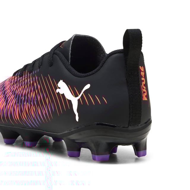 PRODUCT STORY: Playmakers, unleash your creativity on the pitch with the FUTURE 8 PLAY. With a soft, lightweight upper, innovative stud design for 360-degree agility, and GripControl technology for superior ball control, these shoes offer regular to wide fit and the option to play with or without laces. Perfect for quick pivots and explosive movements, they keep you in control and unstoppable. FEATURES & BENEFITS: Made with at least 30% recycled materials. DETAILS: Regular to wide fit accommodates various foot shapes for a personalised feel; Lightweight synthetic upper offers comfort, support, and durability; Innovative stud design enables quick pivots and 360-degree agility on firm ground and artificial grass; FLEXGILITY outsole with a circular stud configuration for quick pivots and 360-degree agility; FG/AG: Suitable for use on both firm natural surfaces and artificial grass (4G); PUMA Youth: Recommended for older kids between 8 and 16 years.