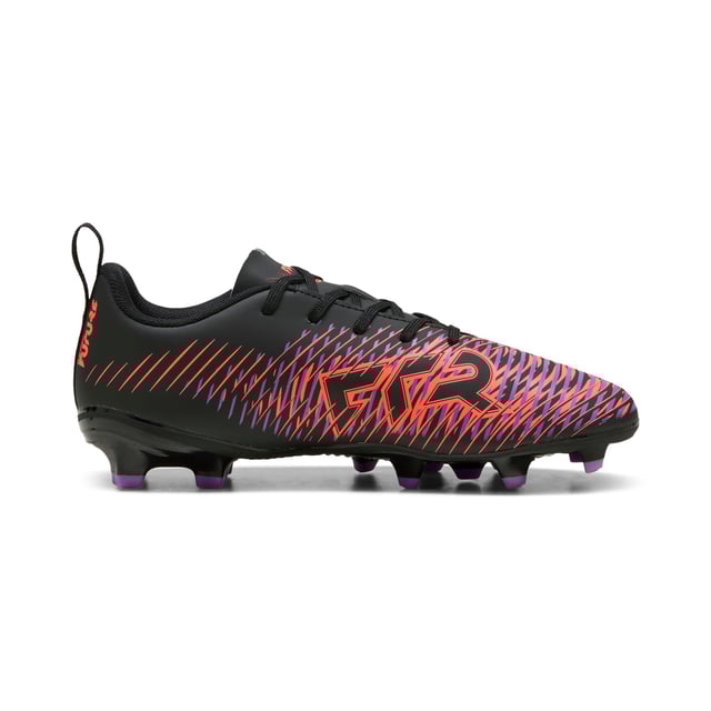 PRODUCT STORY: Playmakers, unleash your creativity on the pitch with the FUTURE 8 PLAY. With a soft, lightweight upper, innovative stud design for 360-degree agility, and GripControl technology for superior ball control, these shoes offer regular to wide fit and the option to play with or without laces. Perfect for quick pivots and explosive movements, they keep you in control and unstoppable. FEATURES & BENEFITS: Made with at least 30% recycled materials. DETAILS: Regular to wide fit accommodates various foot shapes for a personalised feel; Lightweight synthetic upper offers comfort, support, and durability; Innovative stud design enables quick pivots and 360-degree agility on firm ground and artificial grass; FLEXGILITY outsole with a circular stud configuration for quick pivots and 360-degree agility; FG/AG: Suitable for use on both firm natural surfaces and artificial grass (4G); PUMA Youth: Recommended for older kids between 8 and 16 years.