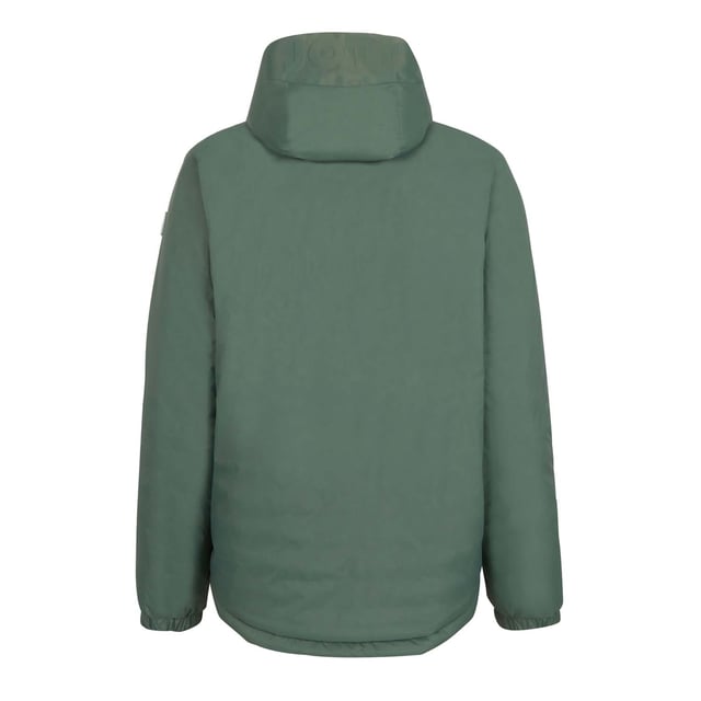 Heren JOTT Bergen 2.0 Reversible Puffer Jacket in celadon green - clay.BERGEN 2.0 is de veelzijdige jas die verandert met het weer en je stemming: omkeerbaar biedt het een donsjack kant om je te beschermen tegen de kou een parka kant met duurzame en waterdichte stof om te spelen met de regen. Omkeerbaar model- Vulling met ethische veren en dons gecertificeerd "RDSin- Slim fit- JOTT typogram in reliëf op de capuchon- 2 steekzakken met paspels- Kant A: Waterdichte duurzame canvas parka waterdichte naden en Aquagard © ritsen in reliëf rubberen logo op de linkermouw- Kant B: Donsjack in satijn-gewatteerd waterafstotend materiaal vilten logo op de linkermouw- Hoofdmateriaal: 100% Polyamide.  Secundaire stof: 100% Polyamide.  Vulling: 90% dons 10% veren - Ref: SS24MJAC1020H