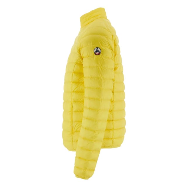 Mens JOTT Mat Lightweight Puffer Jacket in yellow gold.Thin and light  the men down jacket MAT will protect you from wind and cold thanks to its feather and down padding. This long sleeves jacket has 2 invisible zipped pockets and a front zip closure. Thermal insulation: light- Water repellent- Responsible down- Main material: 100% Polyamide.  Lining: 100% Polyamide.  Filling: 90% Down  10% Feather.- Ref: PF23MDOW02-629