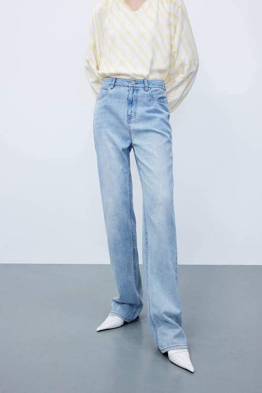 Lily Business Fashion Straight Jeans Damen Hellblau