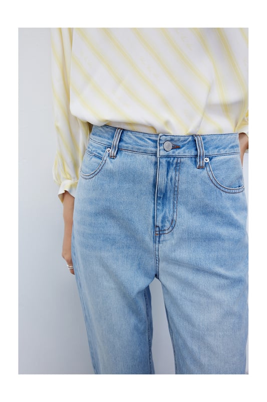 Lily Business Fashion Straight Jeans Damen Hellblau