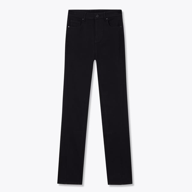 Lily Business Fashion Schlitz Jeans Damen Schwarz