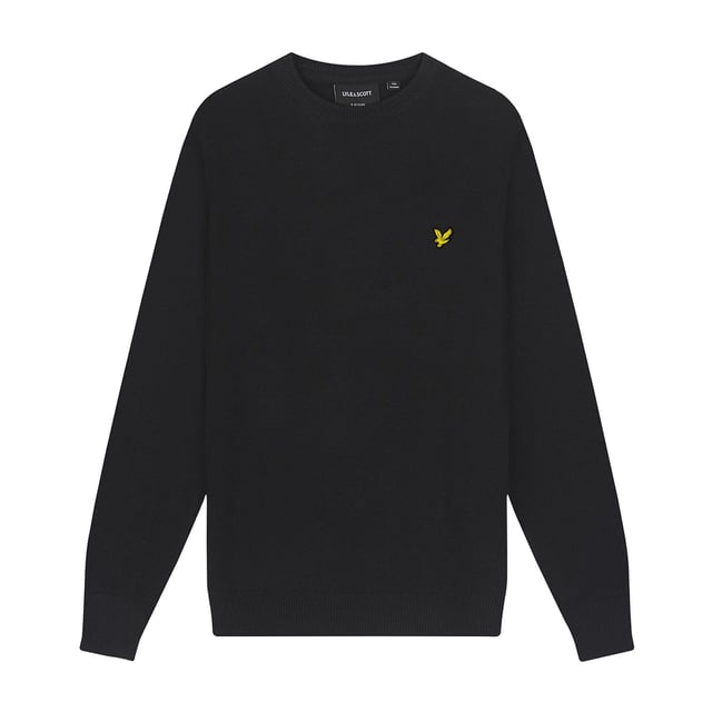 Ribbed crewneck.Ribbed hem & cuffs.Embroidered Eagle logo.Regular fit.