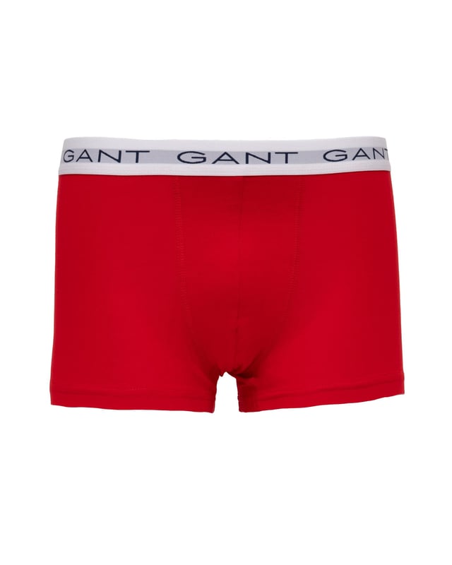 GANT's underwear delivers supportive, comfortable fits in high-quality fabrics. These cotton jersey trunks from GANT arrive in a 3-pack of classic, solid colors. They have a slim fit, regular waist and short leg length. Each trunk features a jacquard-knitted elastic waistband detailed with repeating GANT logos.

Pack of three
Slim fit
Short leg length
Regular waist
Jacquard-knitted waistband
GANT logos at waistband

 95% Cotton, 5% Elastane 

900023003
 
 