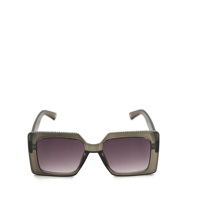 Take your edit to the next level with our Glitzy sunglasses. This trend-led frame features a gradient lens and a thick frame that is adorned with a diamante inlay across the top and side. So, whether you're strolling along the beach or navigating the city streets, Glitzy is certain to add a touch of glamour to your warm-weather ensembles.