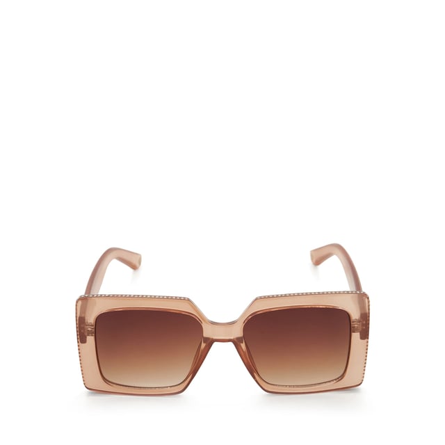 Take your edit to the next level with our Glitzy sunglasses. This trend-led frame features a gradient lens and a thick frame that is adorned with a diamante inlay across the top and side. So, whether you're strolling along the beach or navigating the city streets, Glitzy is certain to add a touch of glamour to your warm-weather ensembles.