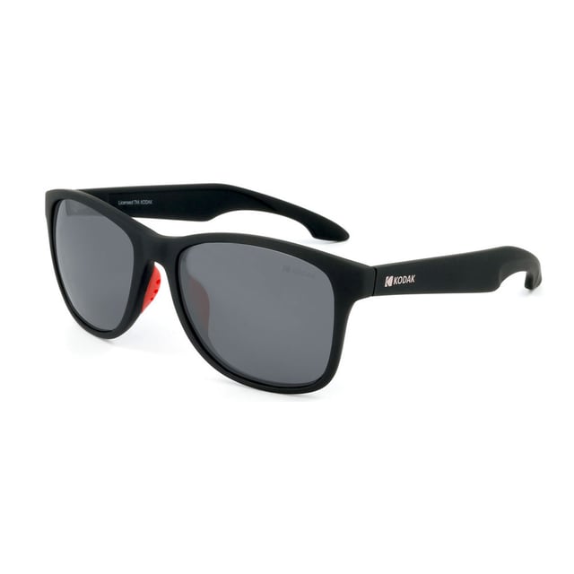 These Kodak men's sunglasses combine a sporty and modern design with vibrant details that make them stand out.

 Shape and design:
 - Kodak sunglasses with a curved square shape.

 Frame Material:
 - The frame of these sports sunglasses is made of polycarbonate, a material known for its impact resistance and lightness.

 Metal temples:
 - The temples are also made of polycarbonate, matching the frame material.

 Brand details:
 - Kodak branding on temples.

 Glasses:
 - Polarized: Yes.
 - Progression: Yes, compatible with progressive lenses.
 - Graduation: Yes, adaptable to your visual needs.
 - 100% UV400 protection.

 The color of the sunglasses lenses may vary slightly from the images due to lighting effects or adjustments in the material finish, but they will always retain their style and quality!
 Measures: Lens height: 43 mm. Lens width: 55 mm. Bridge: 18 mm. Temples: 140 mm.
 Composition: Polycarbonate
 Care:
Use a microfiber cloth to clean the lenses and avoid scratches.