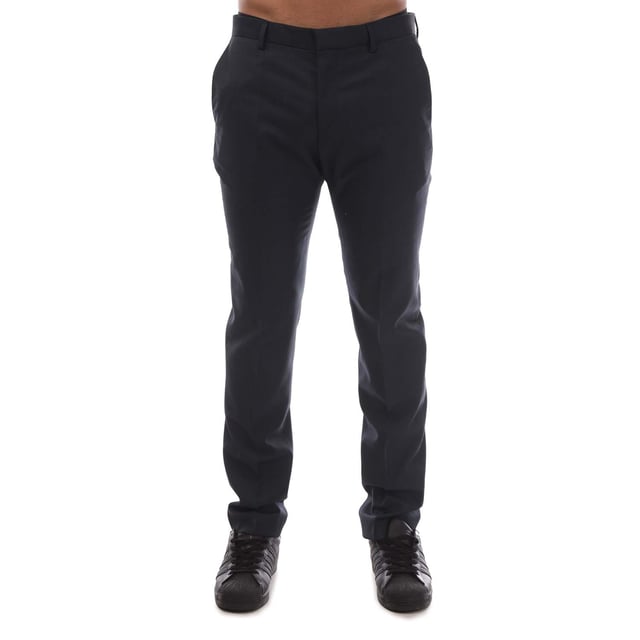 Men's Hugo Getlin Trousers. Hook eye and zip fastening.- Side pockets.- Back pockets.- Belt loops.- Pleat front.- Slim fit. Material: 74% Virgin Wool, 17% Polyester, 9% Polyamide. Ref: 50400708404.