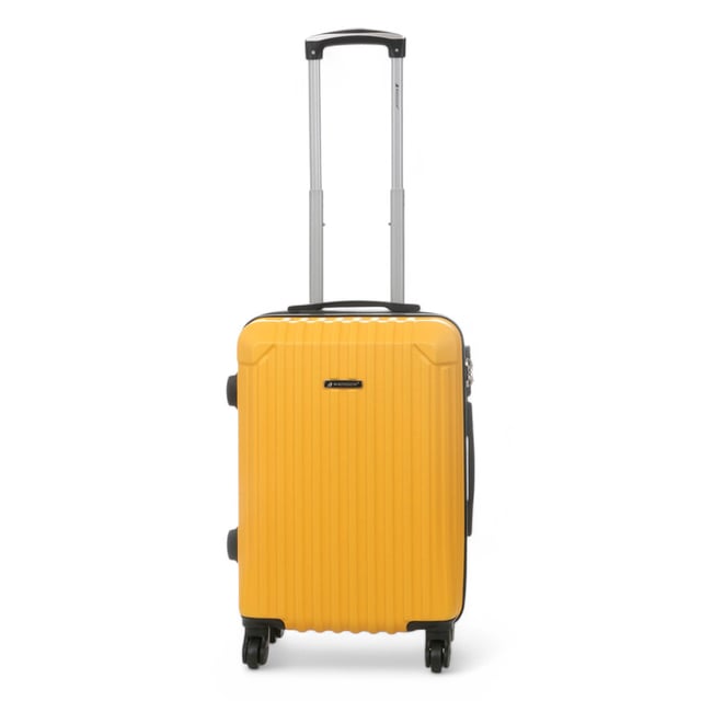 Harde koffer met 8 wielen, geel ABS, reiskoffer Reis vol vertrouwen met deze robuuste handbagagekoffer, ontworpen voor veiligheid en bewegingsgemak. Hij is gemaakt van duurzaam ABS en beschikt over een geïntegreerd cijferslot voor extra bescherming en een soepel draaiend 8-wiels spinnersysteem voor moeiteloze navigatie. Kenmerken: Geïntegreerd cijferslot: Zorgt voor veilig reizen met een ingebouwd, TSA-conform cijferslot, zodat uw bezittingen veilig blijven en de veiligheidsinspectie op de luchthaven zonder schade kan plaatsvinden. 8-wiels spinnersysteem: Uitgerust met acht soepel draaiende spinnerwielen biedt dit systeem moeiteloze 360-graden manoeuvreerbaarheid, waardoor u gemakkelijk door drukke luchthavens en treinstations kunt navigeren. Duurzame ABS-harde schaal: Gemaakt van hoogwaardig ABS-materiaal, biedt de harde schaal robuuste bescherming tegen stoten en krassen, zodat uw bezittingen tijdens uw reis veilig blijven. Specificaties: Afmetingen cabine: 55 x 27 x 22 cm Gewicht: 2,50 kg Inhoud: 38 l Afmetingen medium: 66 x 46 x 28 cm Gewicht: 3,30 kg Inhoud: 69 l Afmetingen groot: 66 x 48 x 31 cm Gewicht: 4,0 kg Inhoud: 101 l LET OP: Deze koffers worden afzonderlijk verkocht, niet als set. Selecteer dus uw voorkeursmaat!