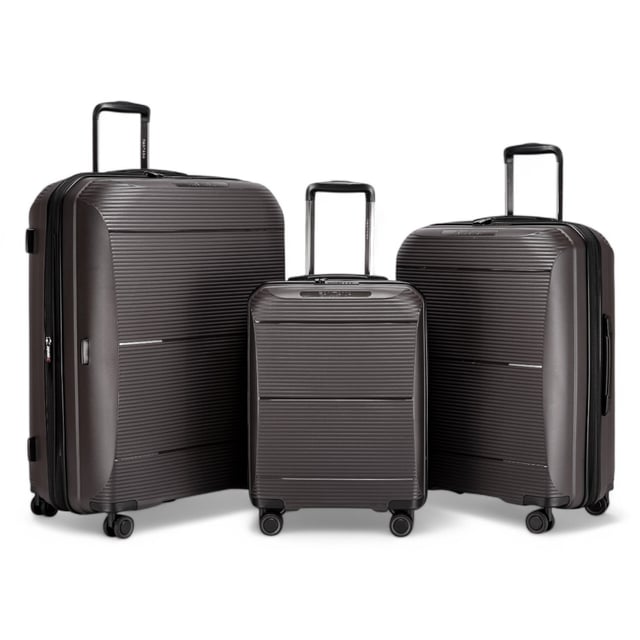 Reisen Sie mit diesem erweiterbaren Hartschalenkoffer selbstbewusst und mit Stil. Diese Koffer wurden entwickelt, um ein Maximum an Platz, Sicherheit und Haltbarkeit zu bieten und eignen sich perfekt für jede Reise, egal ob Kurztrip oder längerer Urlaub. Eigenschaften: • Robuste Hartschalenkonstruktion – Das robuste, stoßfeste Äußere schützt Ihre Sachen auch auf den holprigsten Reisen. • Erweiterbare Kapazität – Erweitern Sie Ihr Gepäck mit der Erweiterungsfunktion per Reißverschluss ganz einfach um bis zu 20 % und schaffen Sie so zusätzlichen Platz für Souvenirs und mehr. • TSA-Zahlenschloss – Die integrierte Sicherheit gewährleistet die Sicherheit Ihrer Wertsachen und erfüllt gleichzeitig die Reisesicherheitsstandards für einen einfachen Zugang am Flughafen. • 4-Rad-Spinnersystem – Gleiten Sie mühelos durch überfüllte Flughäfen oder Bahnhöfe mit sanfter 360°-Manövrierfähigkeit und verbesserter Stabilität und Handhabung. Größe und Spezifikationen: • Handgepäck: 55 x 39 x 24 cm (erweiterbar auf 29 cm) | Gewicht: 2,7 kg Fassungsvermögen: 50 l • Mittel: 68 x 47,5 x 28 cm (erweiterbar auf 33 cm) | Gewicht: 3,8 kg | Fassungsvermögen: 90 l • Groß: 78 x 54,5 x 33 cm (erweiterbar auf 38 cm) | Gewicht: 4,7 kg | Fassungsvermögen: 110 l HINWEIS: Diese Koffer werden einzeln und nicht als Set verkauft. Wählen Sie daher vor der Bestellung Ihre gewünschte Größe aus!